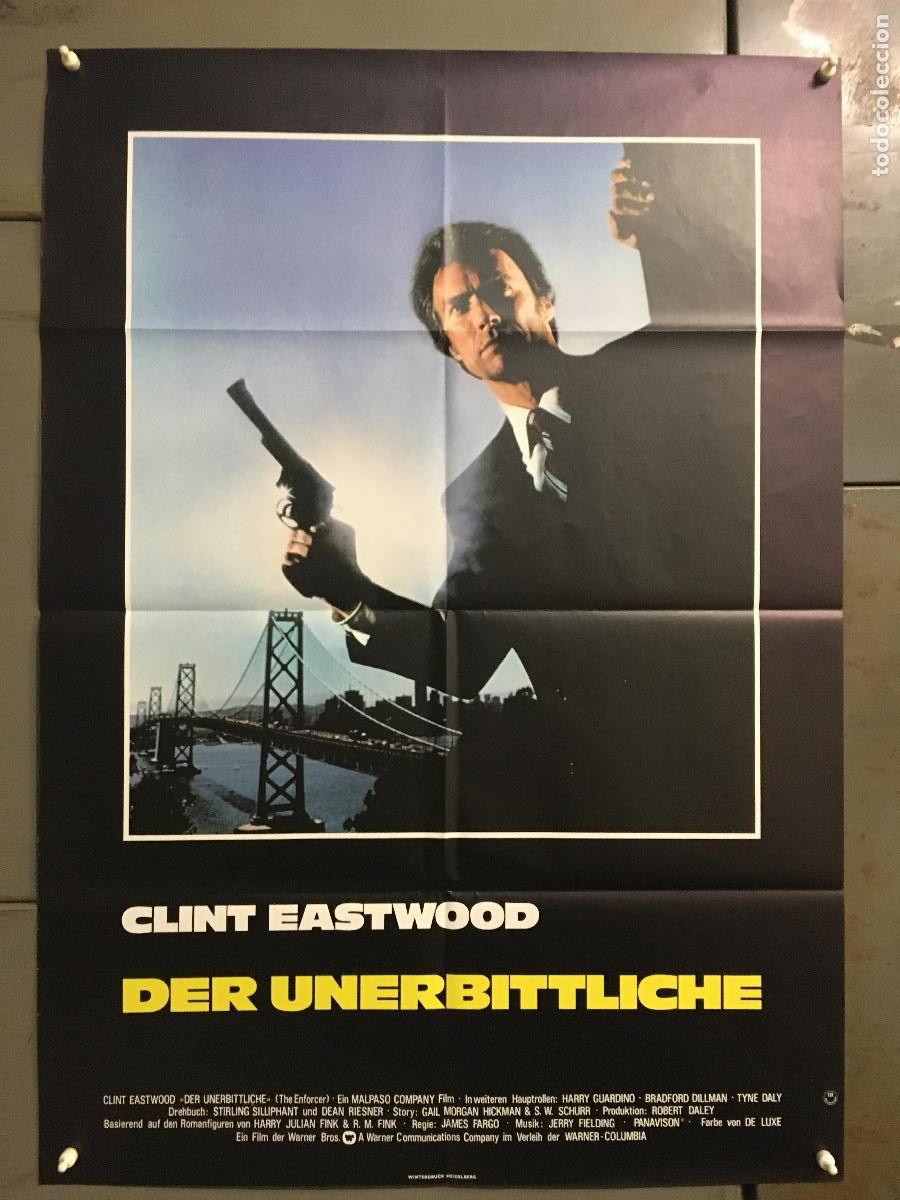 Cine: AFH04 HARRY EL EJECUTOR CLINT EASTWOOD DIRTY HARRY THE ENFORCER POSTER ORIGINAL ALEMAN 60X84 h0