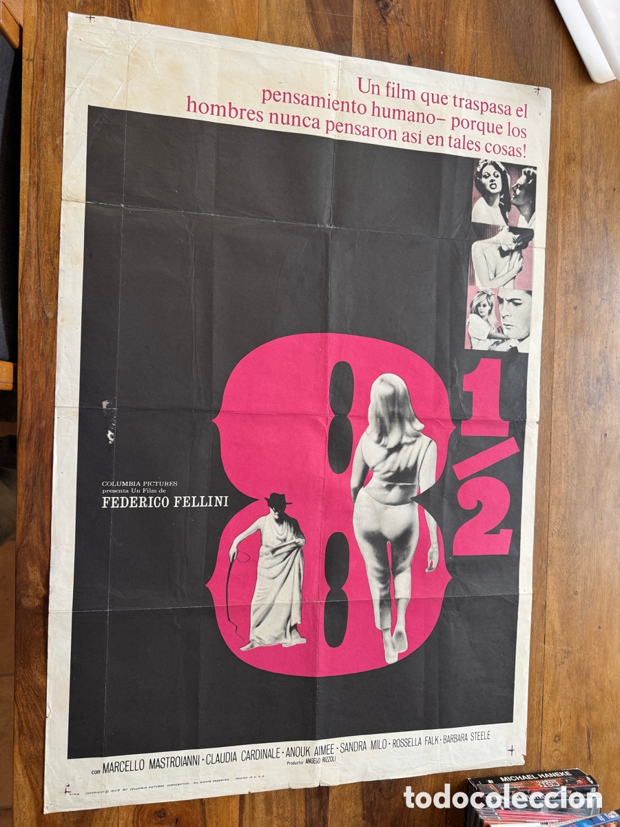 Cine: 8 y medio poster original