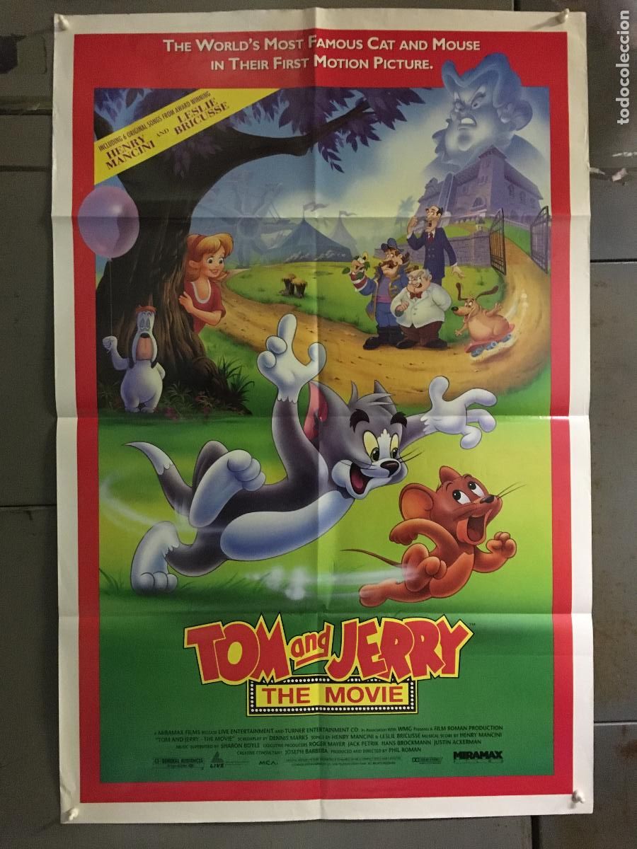 Cine: AFH08 TOM Y JERRY LA PELICULA ANIMACION POSTER ORIGINAL AMERICANO 70X105 h1
