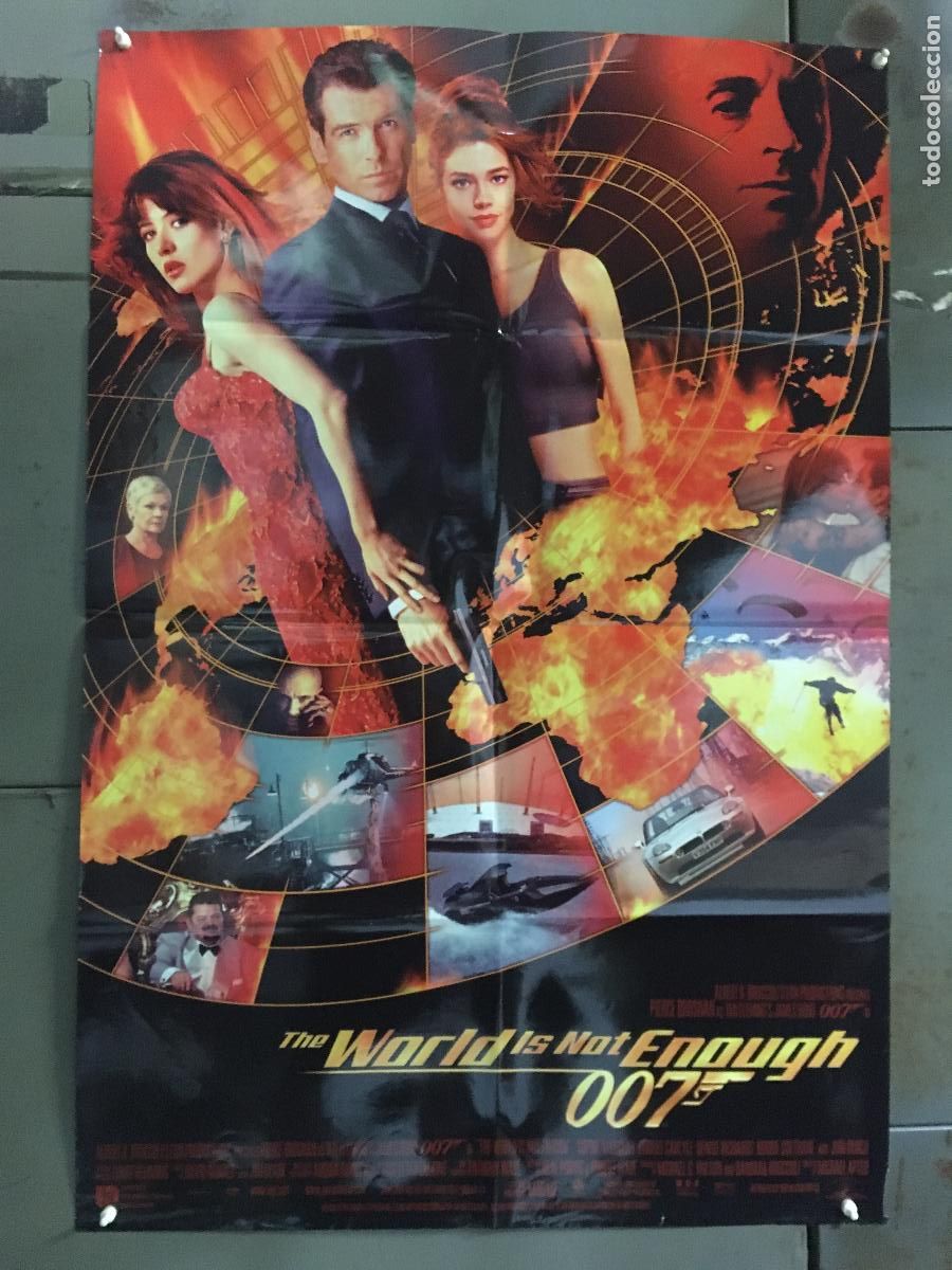 Cinema: AFH11 EL MUNDO NUNCA ES SUFICIENTE JAMES BOND 007 PIERCE BROSNAN POSTER ORIGINAL INGLES 70X105 h0