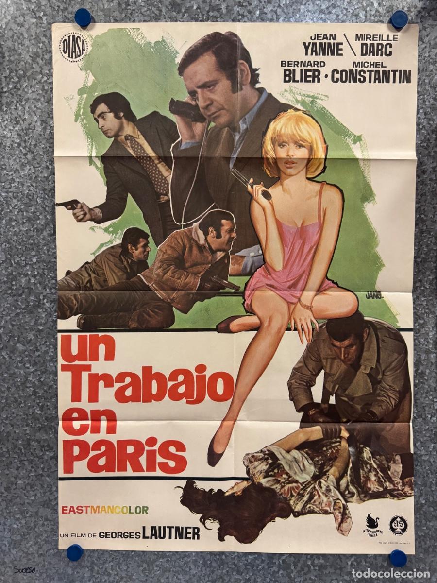 Cine: Un trabajo en Paris, Jean Yanne, Mireille Darc, A&ntilde;o 1971, POSTER ORIGINAL