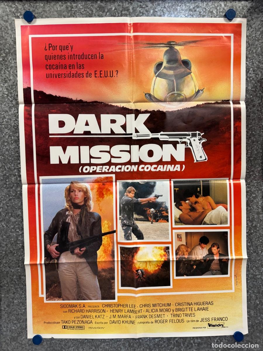 Cine: Dark mission, Christopher Lee, Chris Mitchum, POSTER ORIGINAL