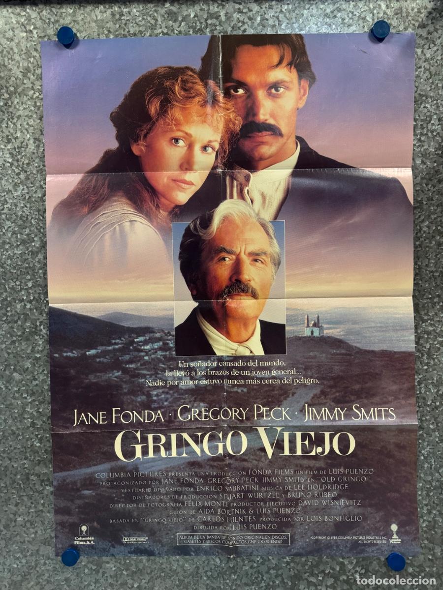 Cine: Gringo viejo, Jane Fonda, Gregory Peck, A&ntilde;o 1989, POSTER ORIGINAL