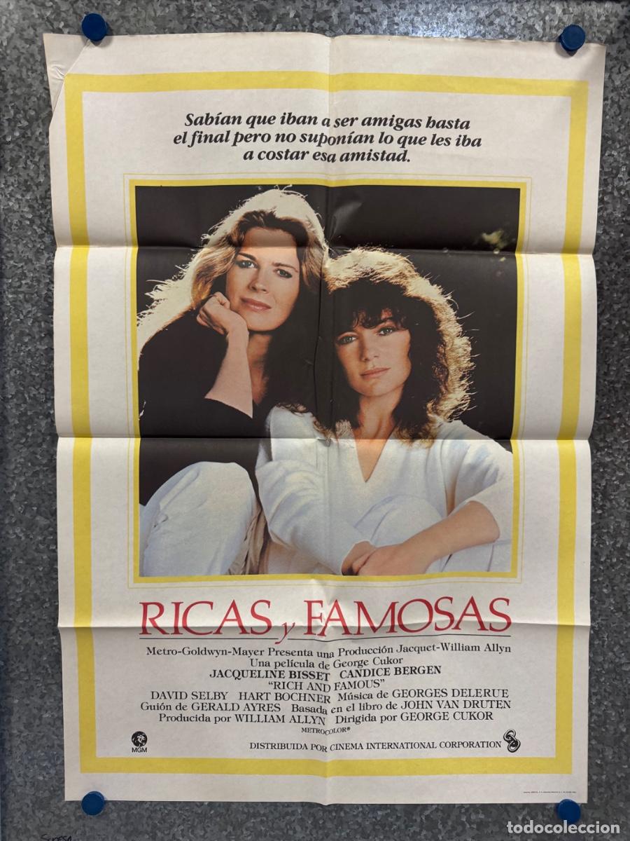 Cine: Ricas y famosas, Jacqueline Bisset, Candice Bergen, A&ntilde;o 1982, POSTER ORIGINAL