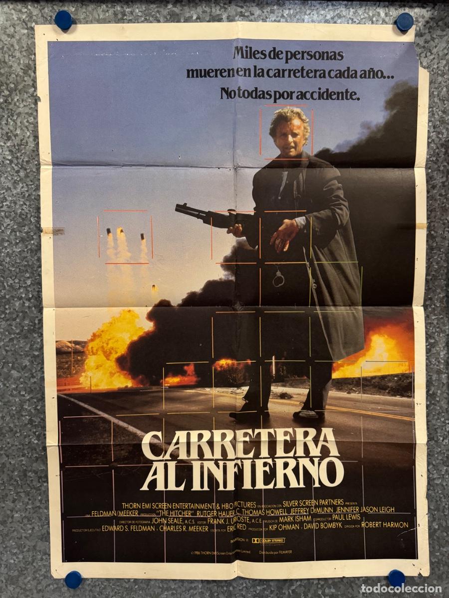 Cine: Carretera al infierno, Thomas Howell, Rutger Hauer, A&ntilde;o 1986, POSTER ORIGINAL