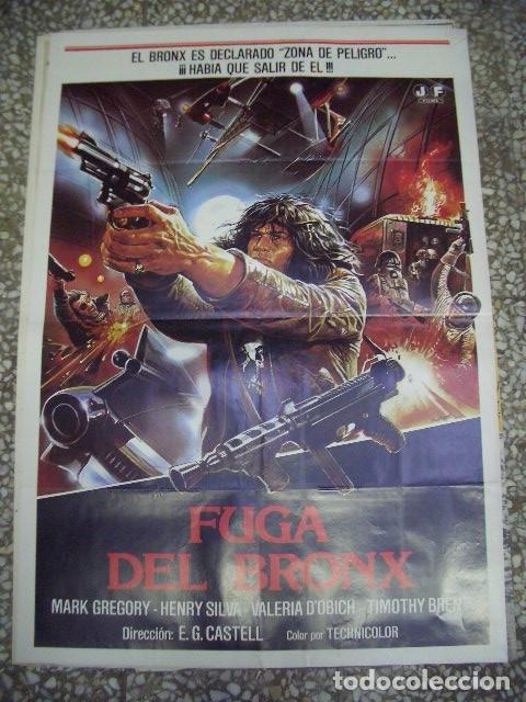 Cine: FUGA DEL BRONX ENZO G. CASTELLARI SCI-FI POSTER ORIGINAL 70X100 ESTRENO