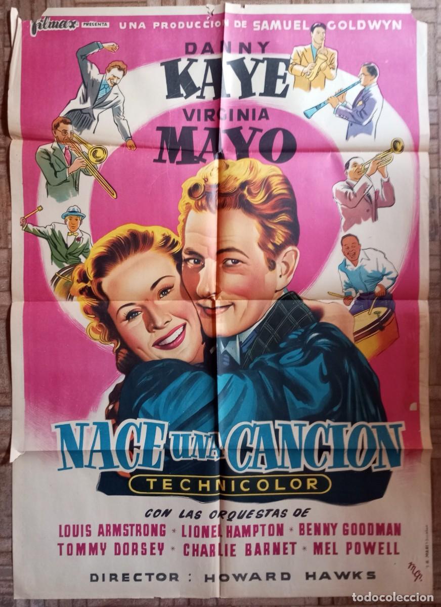 Cin&eacute;ma: NACE UNA CANCI&Oacute;N. POSTER ESTRENO. DANNY KAYE, VIRGINIA MAYO, LOUIS ARMSTRONG. HOWARD HAWKS