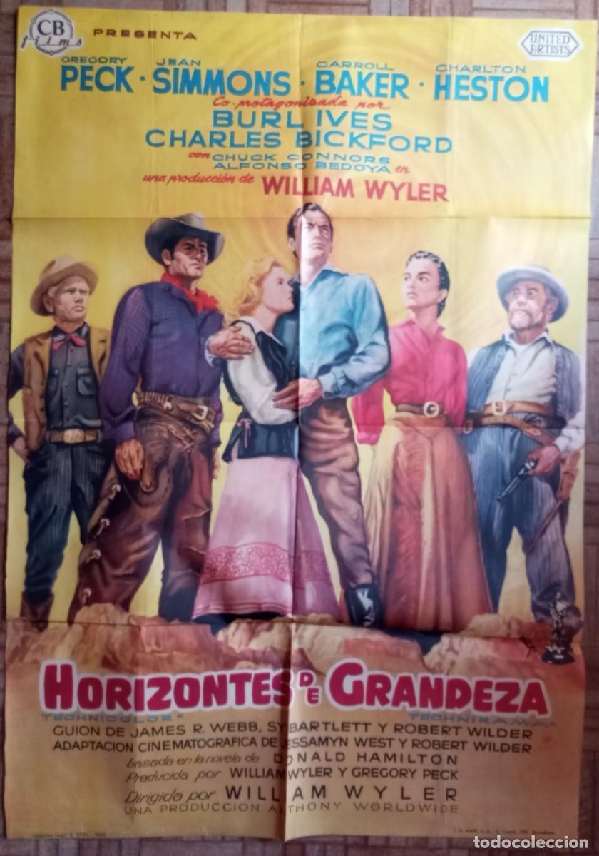 Cine: HORIZONTES DE GRANDEZA. GREGORY PECK, JEAN SIMMONS, CARROLL BAKER, CHARLTON HESTON. WILLIAM WYLER
