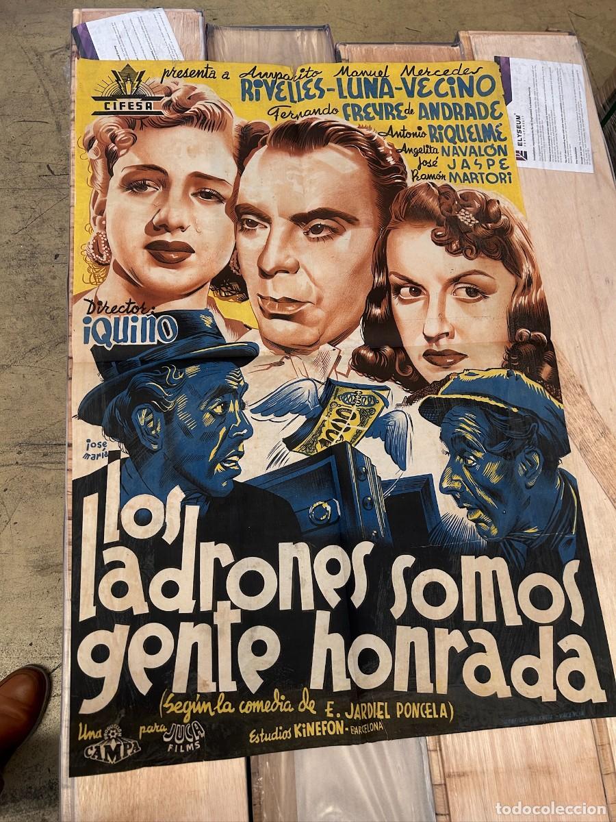 Cine: LOS LADRONES SOMOS GENTE HONRADA CARTEL 1,00X0,70M MAQUETA ORIGINAL TINTAN Y AUTOR EN ALGUN POSTER