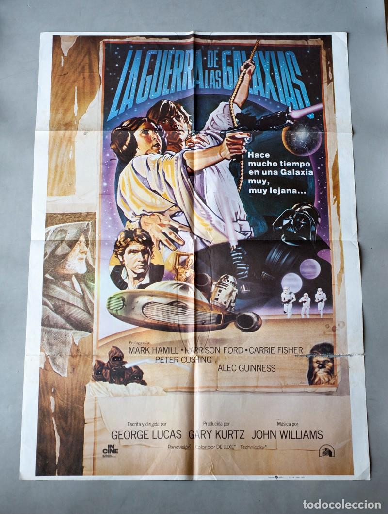 Cine: 1979 Poster espa&ntilde;ol de cine La Guerra de las Galaxias STAR WARS original cartel pel&iacute;cula vintage
