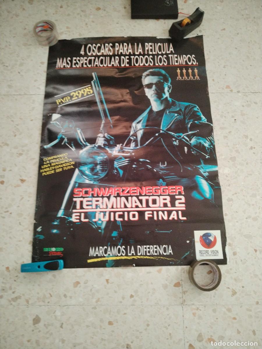 Cine: POSTER ORIGINAL VIDEOCLUB TERMINATOR 2 67CM ANCHO 96CM ALTO