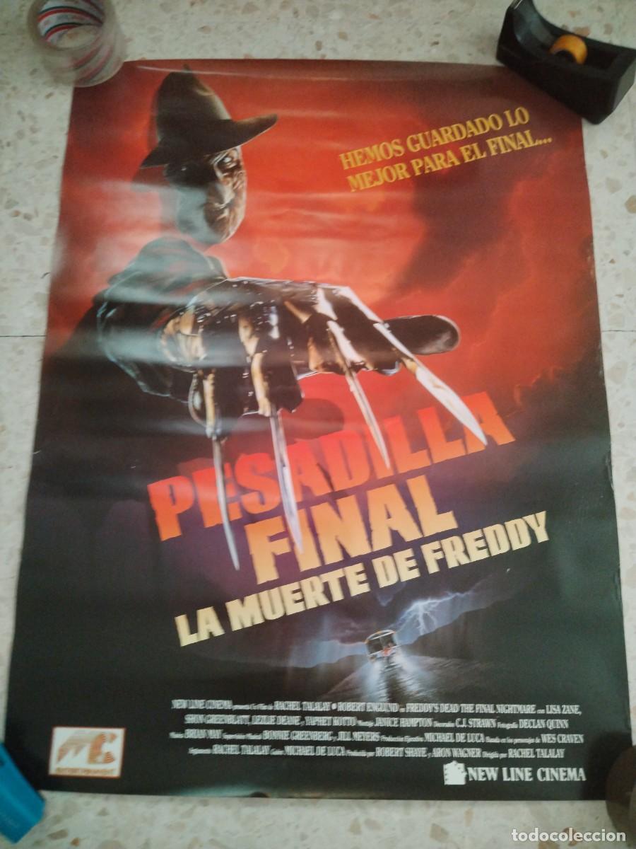 Cine: POSTER ORIGINAL VIDEOCLUB PESASILLA FINAL MUERTE DE FREDDY 60CM ANCHO 80CM ALTO