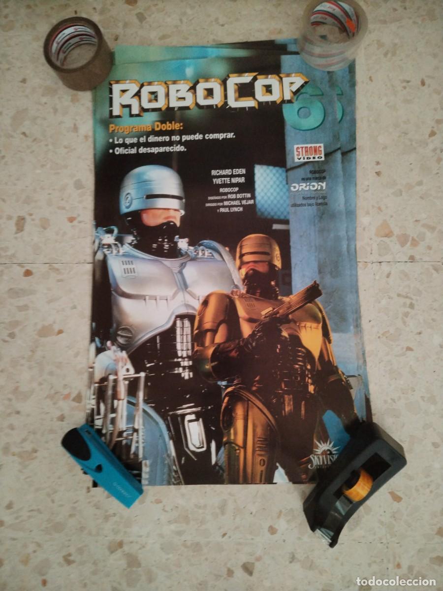 Cine: ORIGINAL POSTER VIDEOCLUB ROBOCOP 6 40CM ANCHO 65 cm alto