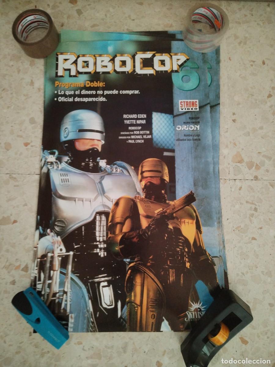 Cine: ORIGINAL POSTER VIDEOCLUB ROBOCOP 6 40CM ANCHO 65 cm alto