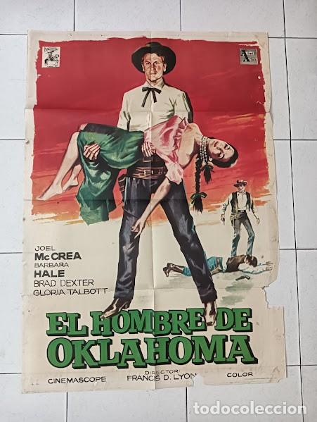 Cine: VKD 2251 EL HOMBRE DE OKLAHOMA JOEL MCCREA JANO POSTER ORIGINAL 70X100 ESTRENO