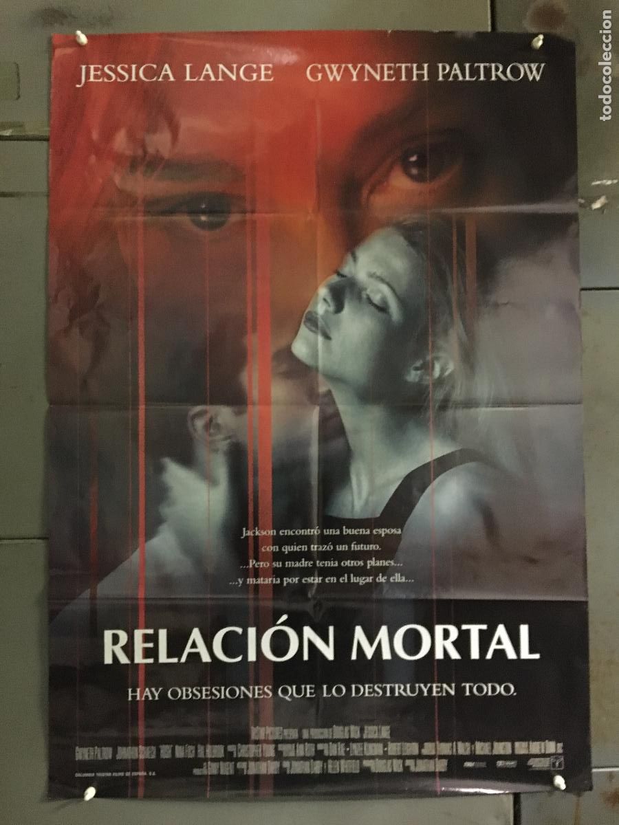 Cinema: AFH19 RELACION MORTAL JESSICA LANGE GWYNETH PALTROW POSTER ORIGINAL 70X100 ESTRENO h0