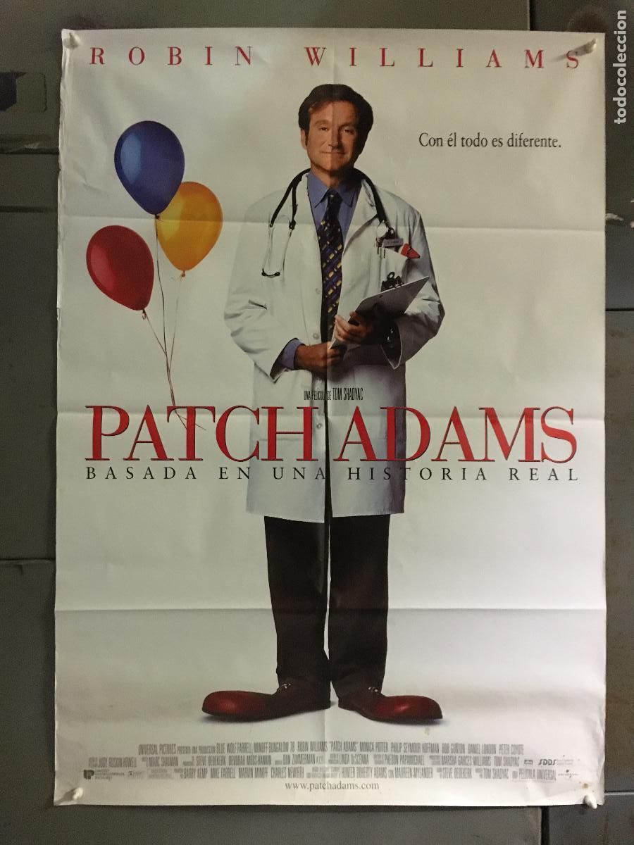 Cine: AFH23 PATCH ADAMS ROBIN WILLIAMS POSTER ORIGINAL 70X100 ESTRENO h0