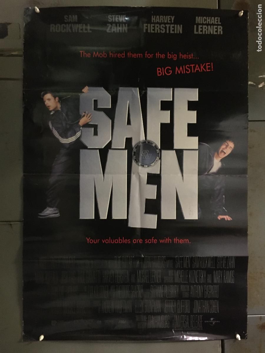 Cine: AFH24 SAFE MEN SAM ROCKWELL STEVE ZAHN POSTER ORIGINAL AMERICANO 68X101 h1