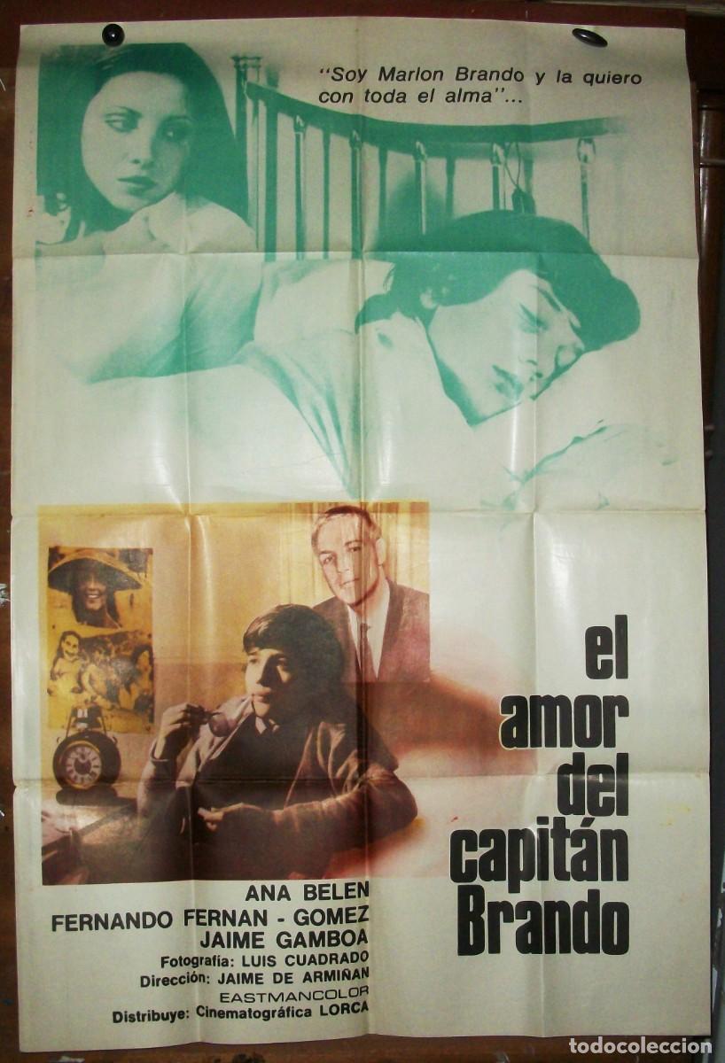 Cine: CARTEL ORIGINAL PELICULA EL AMOR DEL CAPITAN BRANDO - ENVIO GRATIS
