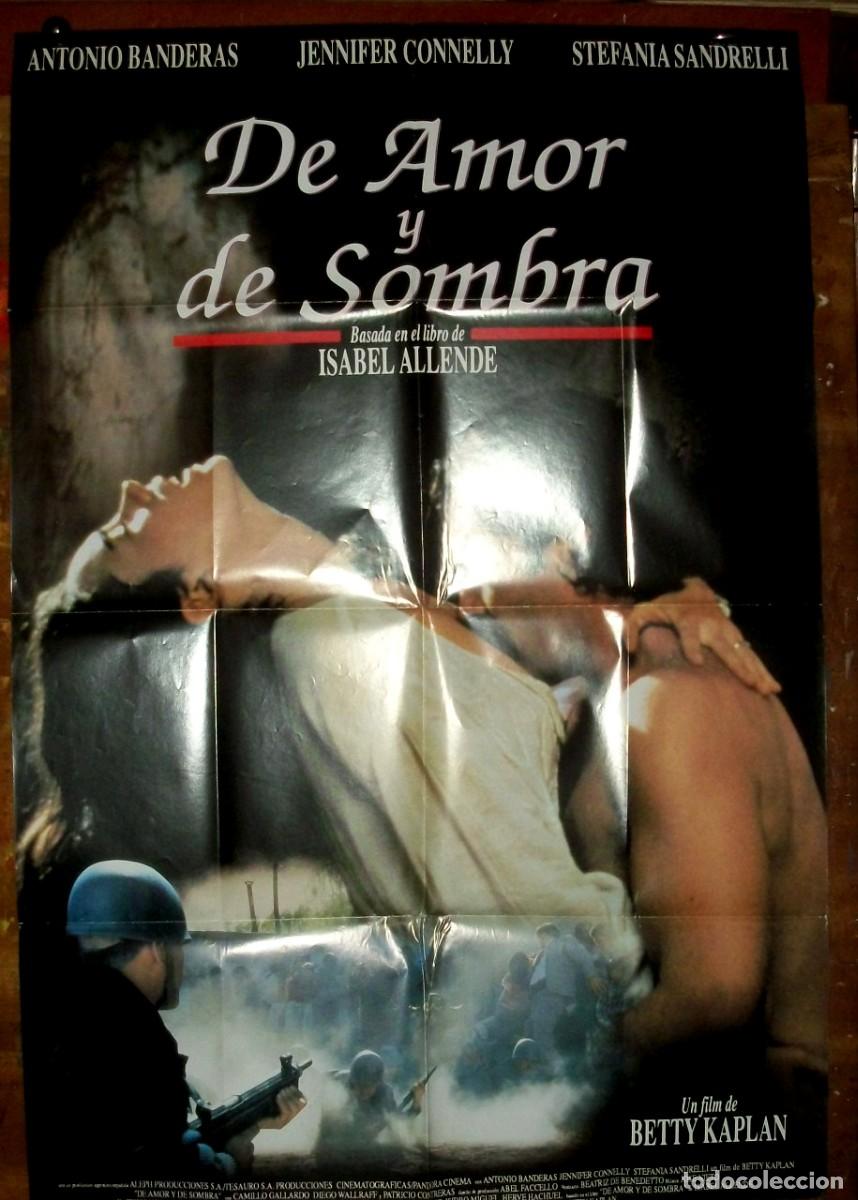 Cine: CARTEL ORIGINAL PELICULA DE AMOR Y DE SOMBRA 1990 - ENVIO GRATIS