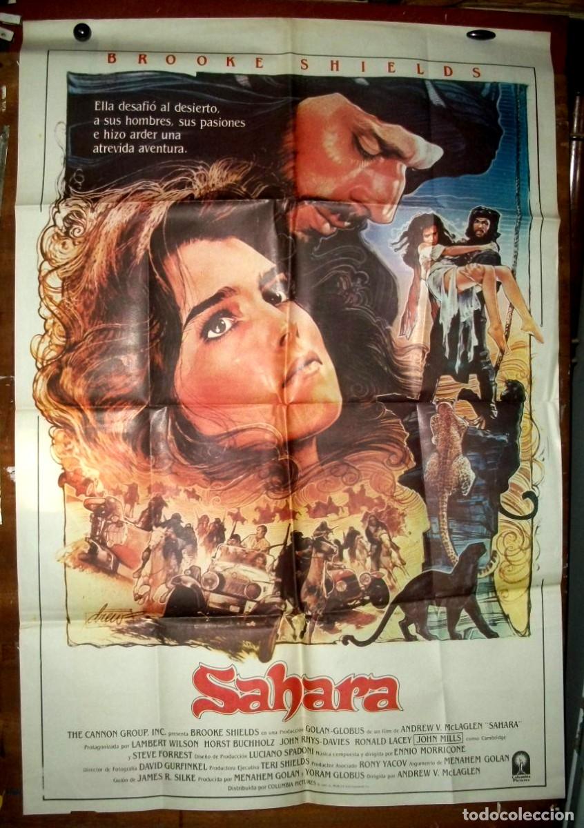 Cine: CARTEL ORIGINAL PELICULA SAHARA - BROOKE SHIELDS - 1983 - ENVIO GRATIS
