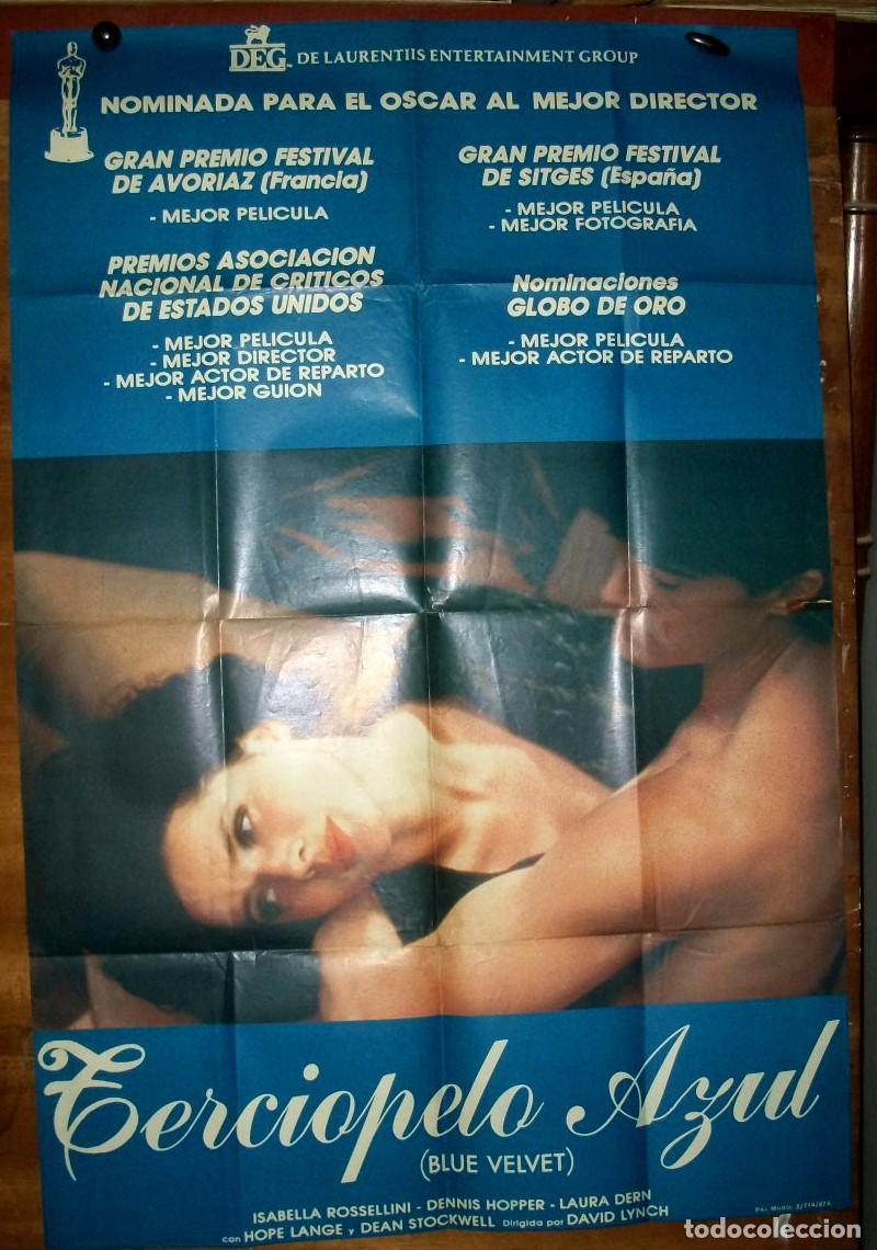 Cine: CARTEL ORIGINAL PELICULA TERCIOPELO AZUL / BLUE VELVET - DAVID LYNCH- 1986 - ENVIO GRATIS
