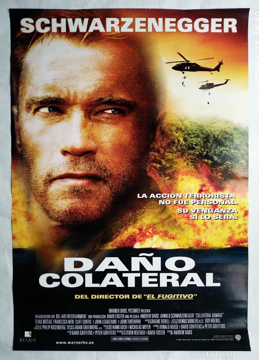 Cine: DA&Ntilde;O COLATERAL, con Arnold Schwarzenegger. P&Oacute;STER 67,5 X 97 cms..