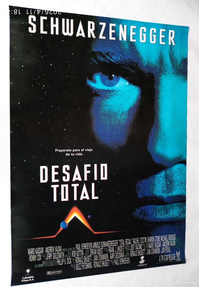 Cine: DESAF&Iacute;O TOTAL, con Arnold Schwarzenegger. P&Oacute;STER 68 X 97 cms..