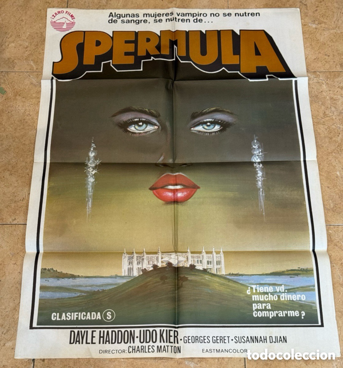 Cine: Cartel Cine Original Spermula 1976 Udo Kier Vampiras Terror Fant&aacute;stico Vintage