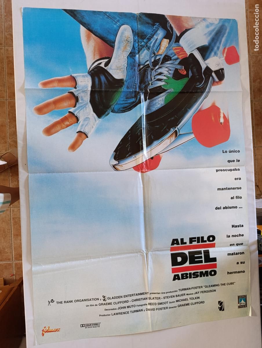 Cine: POSTER ORIGINAL AL FILO DEL ABISMO - 99 X 69 CM - CHRISTIAN SLATER (386)