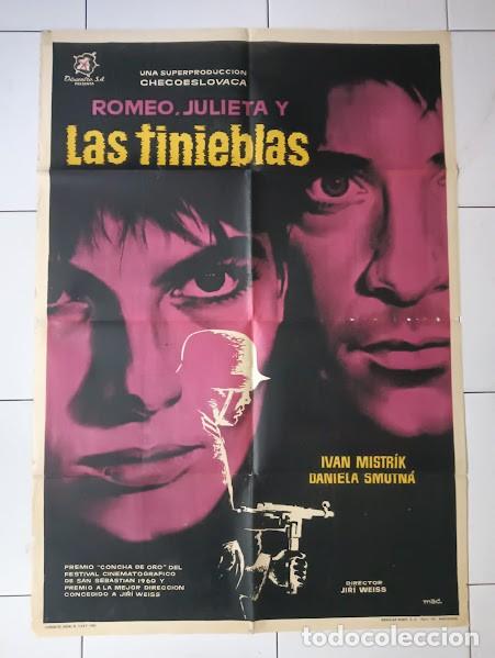 Cine: SMP 2399 ROMEO JULIETA Y LAS TINIEBLAS JIRI WEISS CINE CHECO POSTER ORIGINAL 70X100 ESTRENO
