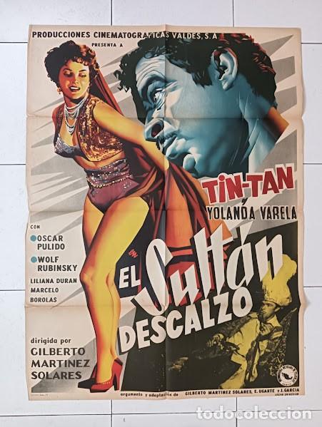 Cine: VKD 2262 EL SULTAN DESCALZO TIN TAN JOSEP RENAU ? POSTER ORIGINAL 70X94 MEJICANO