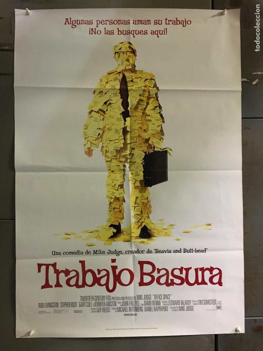 Cine: AFH36 TRABAJO BASURA JENNIFER ANISTON POSTER ORIGINAL 70X100 ESTRENO H0