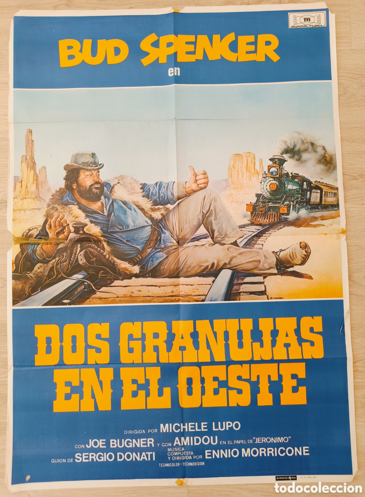 Cine: CARTEL CINE DOS GRANUJAS EN EL OESTE BUD SPENCER JOE BUGNER 1981 R. CASARO CN37