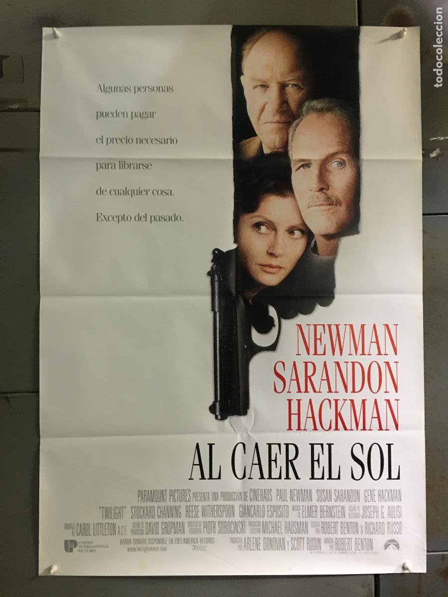 Cine: AFH43 AL CAER EL SOL PAUL NEWMAN SUSAN SARANDON GENE HACKMAN POSTER ORIGINAL ESTRENO 70X100 h2