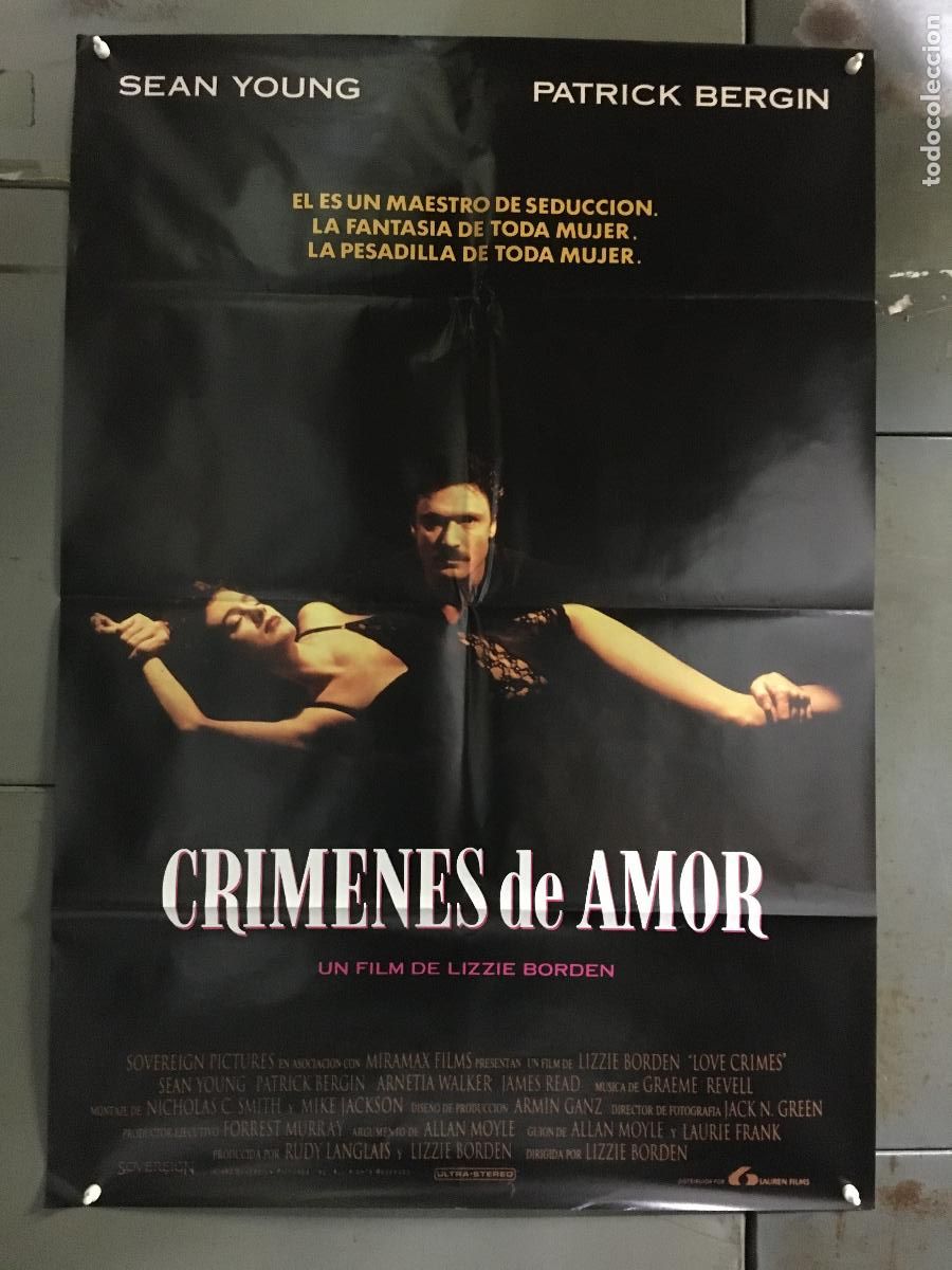 Cine: AFH47 CRIMENES DE AMOR SEAN YOUNG PATRICK BERGIN POSTER ORIGINAL 70x100 ESTRENO h7