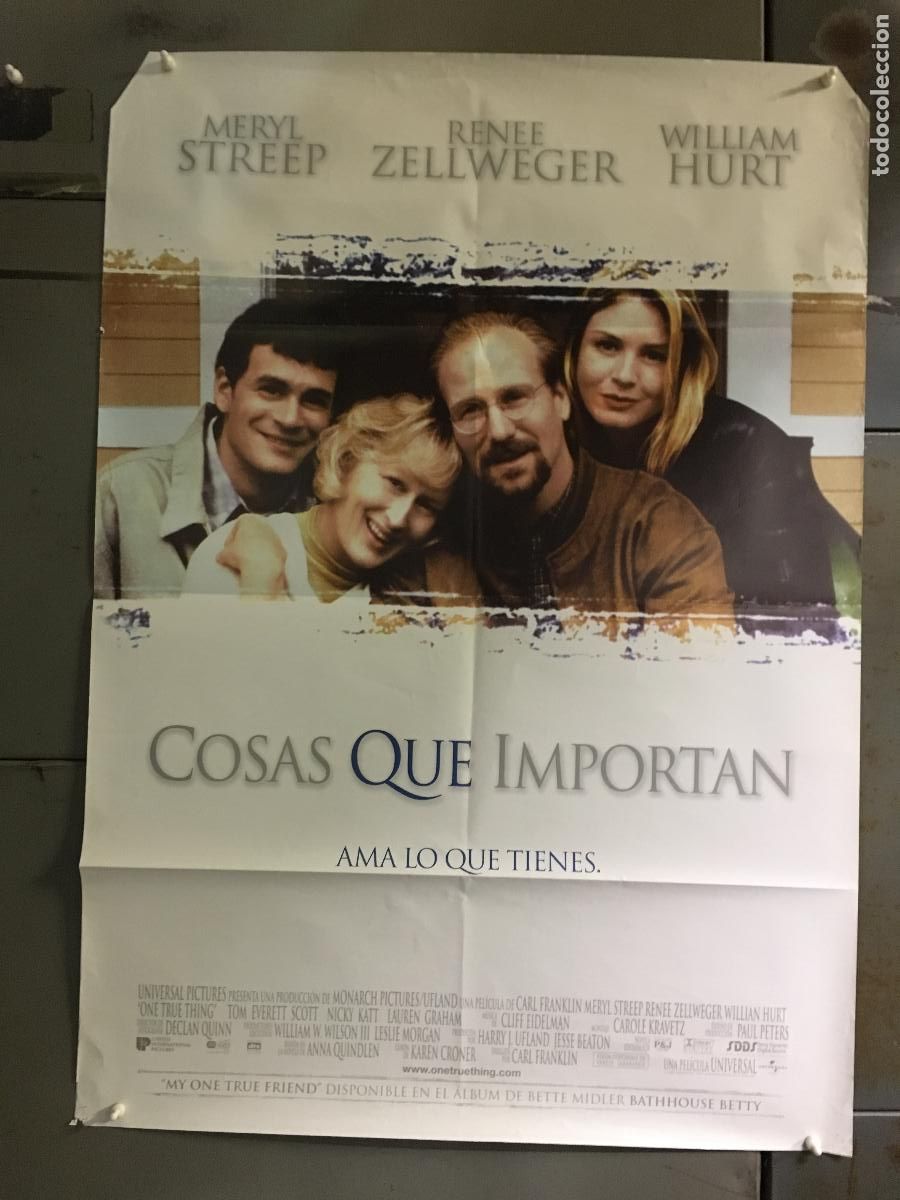 Cine: AFH48 COSAS QUE IMPORTAN MERYL STREEP RENEE ZELLWEGER WILLIAM HURT POSTER ORIGINAL 70x100 ESTRENO h0