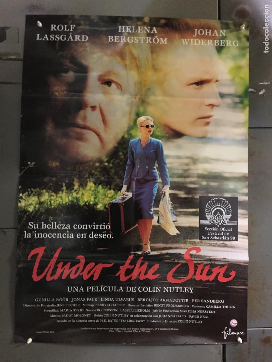 Cine: AFH49 UNDER THE SUN ROLF LASSGARD HELENA BERGSTROM JOHAN WIDERBERG POSTER ORIGINAL 70x100 ESTRENO h0