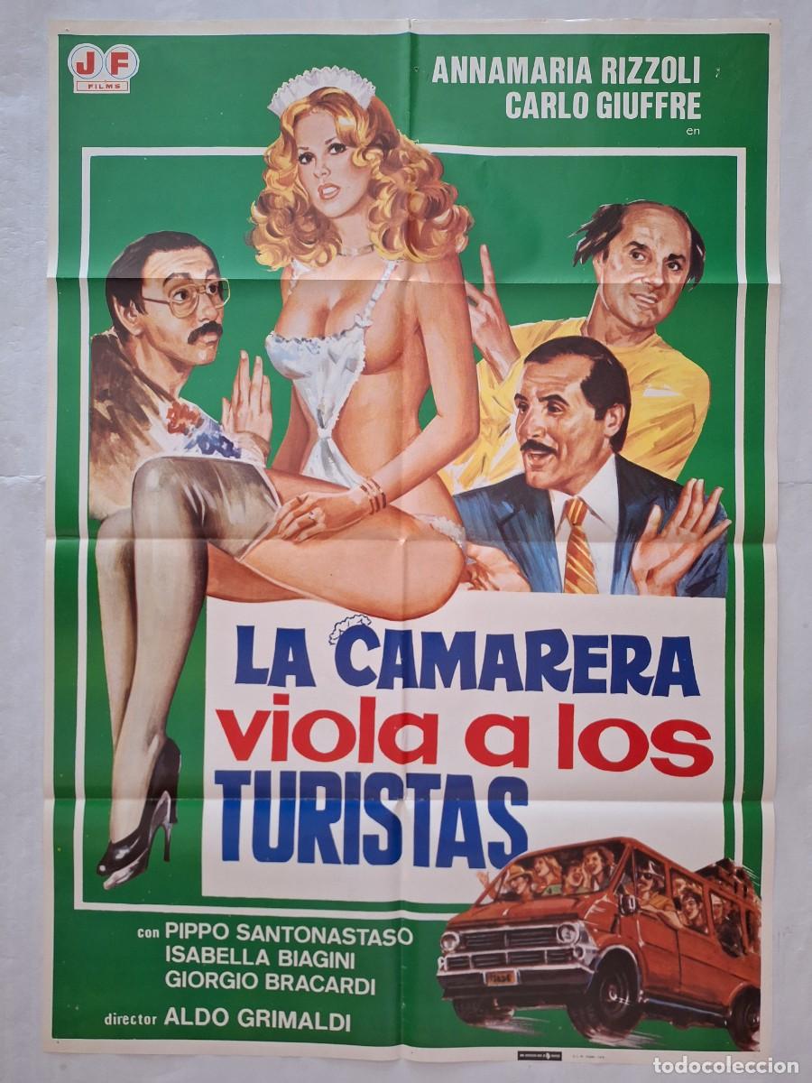 Cine: ANTIGUO CARTEL CINE LA CAMARERA VIOLA A LOS TURISTAS ANNAMARIA RIZZOLI A&Ntilde;O 1979 RV P-1917