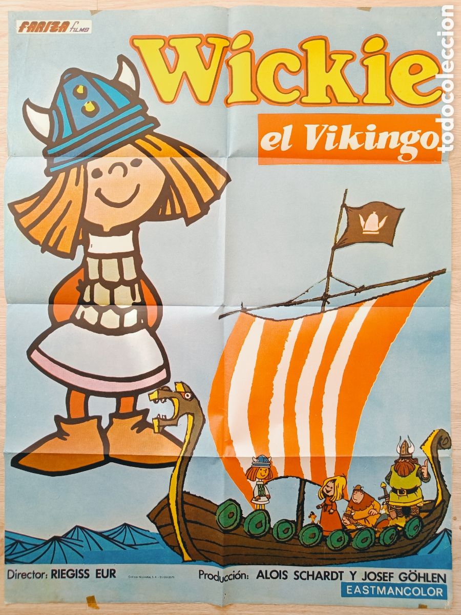 Cine: CARTEL CINE WICKIE EL VIKINGO 1976 ALOIS SCHARDT C1858