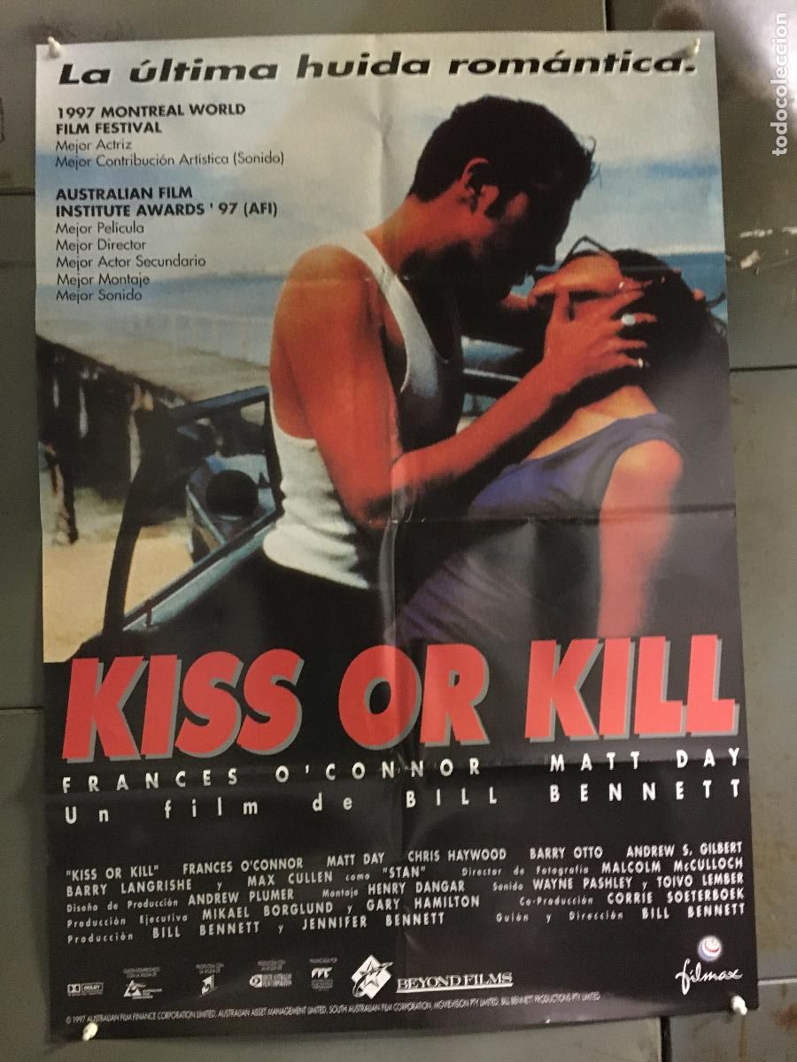 Cine: AFH55 KISS OR KILL FRANCES O'CONNOR MATT DAY CHRIS HAYWOOD POSTER ORIGINAL ESTRENO 70X100 h0