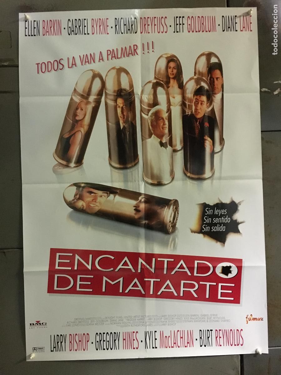 Cine: AFH61 ENCANTADO DE MATARTE ELLEN BARKIN GABRIEL BYRNE POSTER ORIGINAL 70X100 ESTRENO h0