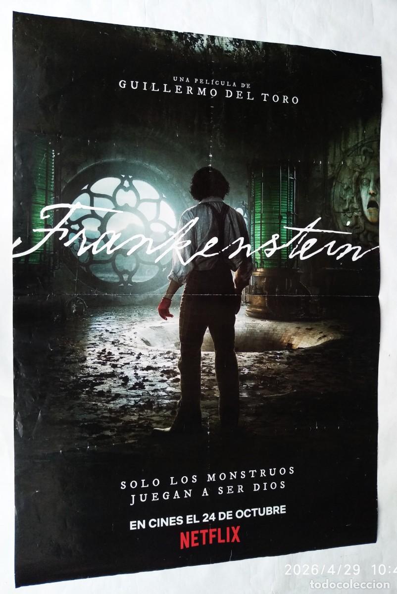 Cine: FRANKENSTEIN, de Guillermo del Toro. P&Oacute;STER 68 X 97 cms. - Foto 1