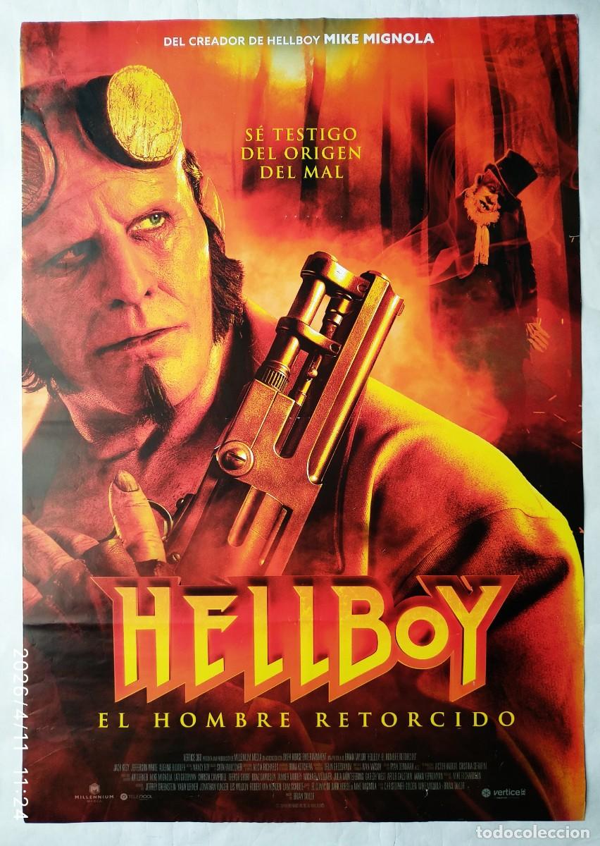Cine: HELLBOY, EL HOMBRE RETORCIDO. P&Oacute;STER 68 X 98 cms.