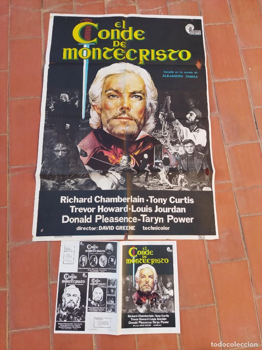 Cine: cartel de cine 70x 100 aprox movie poster + guia doble EL CONDE DE MONTECRISTO david greene
