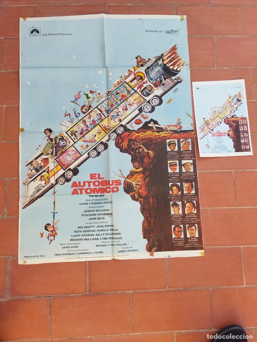 Cine: cartel de cine 70x 100 aprox movie poster + guia EL AUTOBUS ATOMICO the big bus james frawley