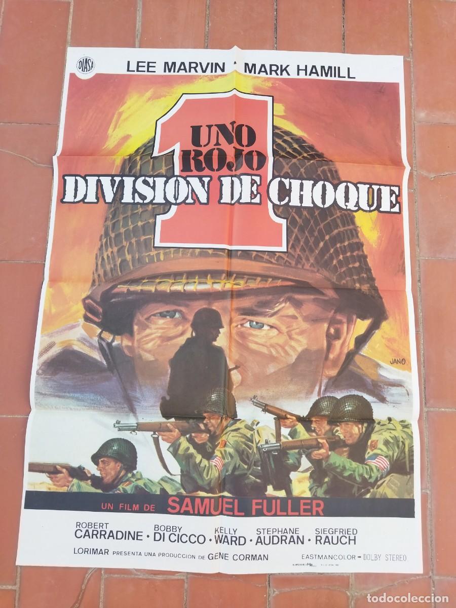 Cine: cartel de cine 70x100 aprox movie poster UNO ROJO DIVICION DE CHOQUE jano lee marvin mark hamill