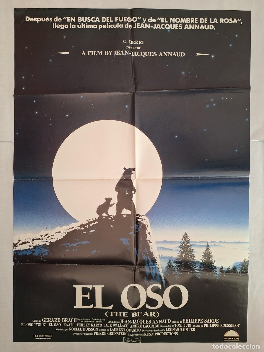 Cine: ANTIGUO CARTEL CINE EL OSO JEAN-JACQUES ANNAUD RV P-1919
