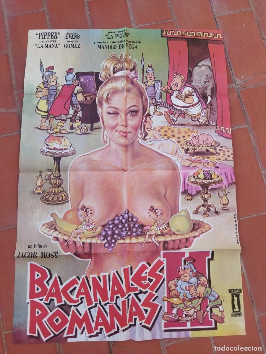 Cine: cartel de cine 70x 100 aprox movie poster BOCANALES ROMANAS jacob most raquel evans