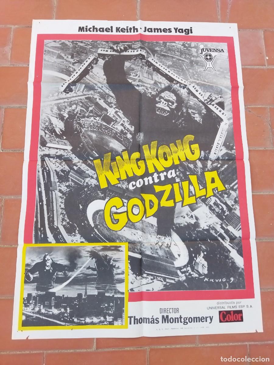 Cine: cartel de cine 70x 100 aprox movie poster KING KONG CONTRA GODZILLA michael keith thomas montgomery